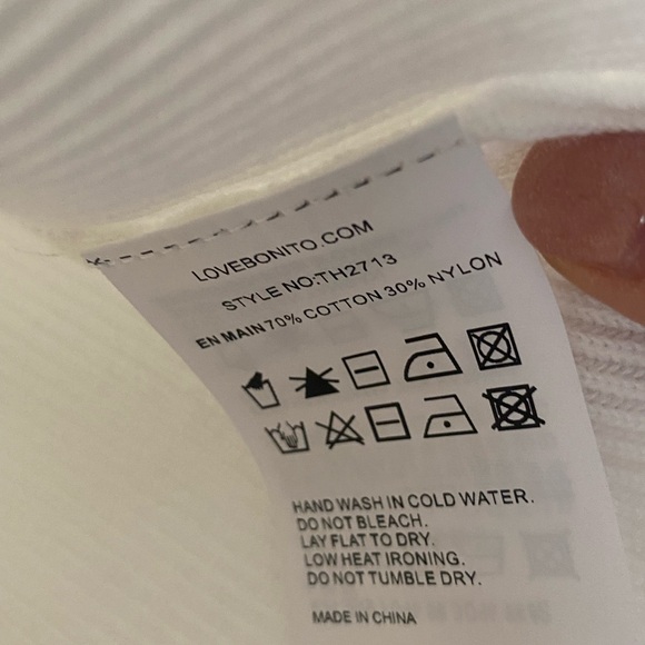 Love Bonito White Sweetheart Knit Top S - Picture 4 of 4
